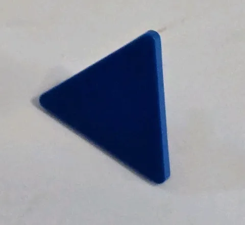 LEGO Parts Clip-On Sign Triangle 2x2 Blue Road Sign 65676