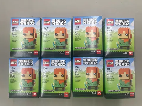 LEGO 40624 Brickheadz Minecraft Alex Lot Of 8 Free Shipping