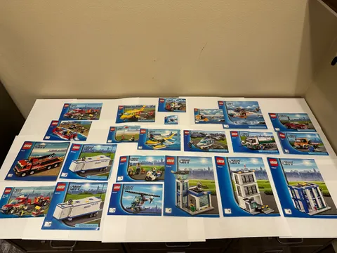 (22) LEGO City Town Police Fire set 60047 7213 7738 60044 Instruction Manual Lot