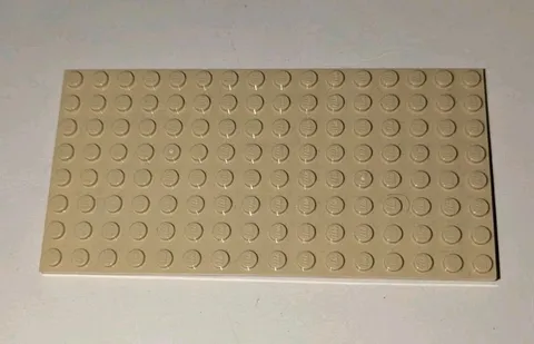 LEGO 8x16 BEIGE TAN BASEPLATE 8 X 16 FLAT BASE PLATE BUILDING PIECE PART 16X8