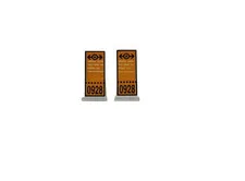 2 Lego® TRAIN Railway 9V RC Minifig Brick Tile Ticket Schedule 2x1 WHITE