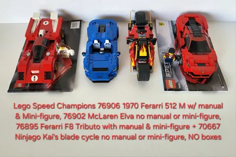 Lego Speed Champions Lot 76906 Ferarri, 76902 McLaren Elva, 76895 Ferarri READ!
