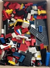 LEGO 7 Pounds Loose Bricks Lot Mostly Vintage Pieces Wheels + Bricks No Minifigs