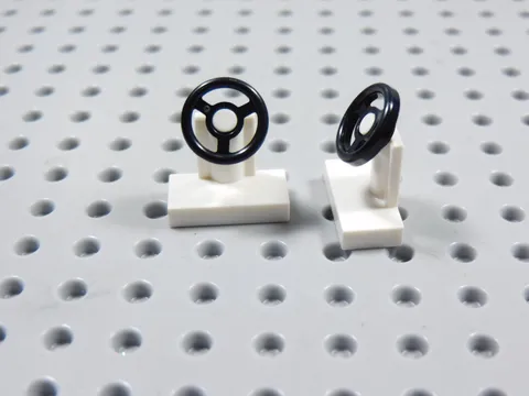 LEGO Lot of 2 White Steering Wheels Vehicle Minifig BI