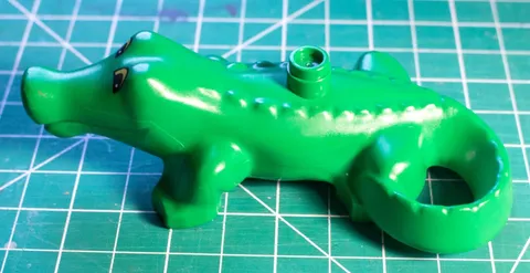 Lego Duplo Green Alligator Crocodile Animal Zoo Replacement Piece For Water