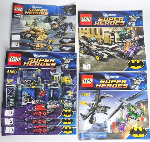 LEGO 6860 6864 6863 76001 DC Universe SUPER HEROES INSTRUCTION MANUAL LOT