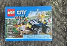 LEGO City 60065 New 59 pcs ATV Police Patrol Cops & Robber Thief Snake Toy Set 