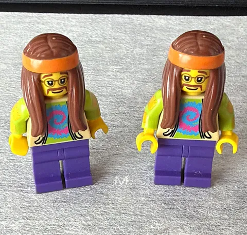 LEGO Series 7 Collectible Minifigure Hippie 8831 Complete (Lot of 2)