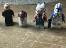 LEGO Star Wars Minifigure Lot Ahsoka Tano, R2-D2 & Clone Trooper Plastic