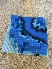 LEGO 32X32 RETIRED Baseplate Canyon W/ Underwater Pattern 6024px1 6195 Aquazone