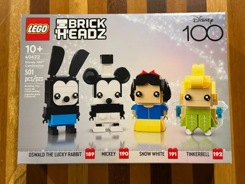 LEGO BRICKHEADZ 40622: Disney 100th Celebration | Mickey, Snow White, Tinkerbell