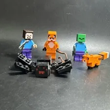 LEGO Minecraft Figures Figurines Lot Fox Skin Spider Fox Steve Fox Zombie