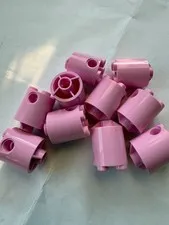 LEGO-NEW-#30361C- BRIGHT PINK-BRICK RND 2 X 2 X2/ ROBOT BODYAXLE HOLDER-5 PIECES