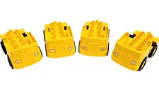Lego DUPLO Car Body Truck LEGO Logo Silver Headlights w/ Car Base Lot of 4