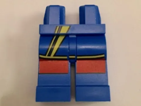 LEGO® Part 970c00pb0685 - Hips and Legs with Yellow Lightning Bolt