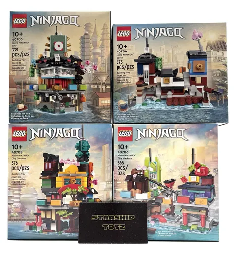New & Sealed LEGO Micro Ninjago Set of Four - #40703, #40704, #40705 & #40706