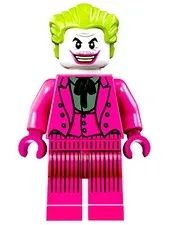 LEGO Joker Minifigure Dark Pink Suit Classic TV Batman 76052 RARE NEW