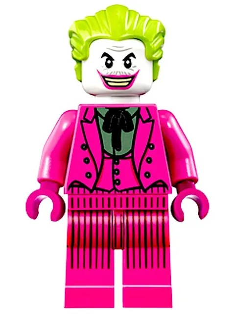 LEGO Joker Minifigure Dark Pink Suit Classic TV Batman 76052 RARE NEW