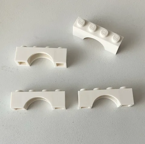 LEGO 4x NEW Pieces Brick 1x4 w/ Arch/Bow WHITE #3659