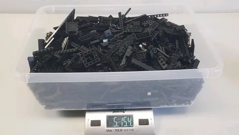 LEGO Black Piece Bulk Lot Of 5 Lbs Mixed Parts Bricks Blocks Plates Technic 