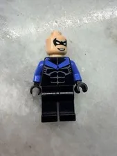 LEGO Nightwing Batman Minifigure 2006 Arkham Asylum Bat015 7785- Missing Hair