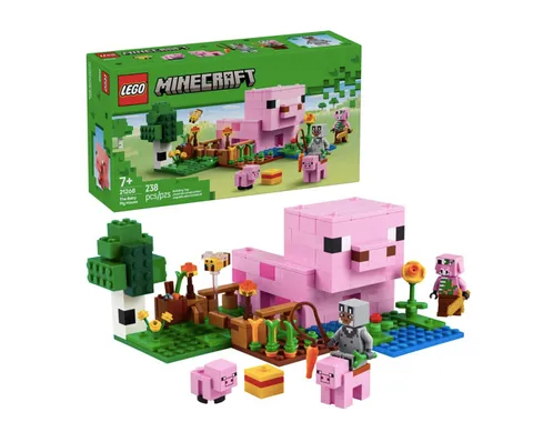 LEGO Minecraft Baby Pig House Playset 21268 Figures Toy Building Set Ages 7+