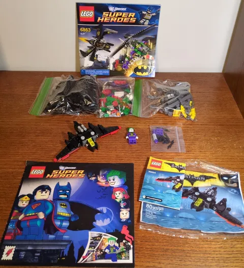 LOT LEGO 6863 + 30524 DC Comics Super Heroes Batwing Gotham City Joker Henchman