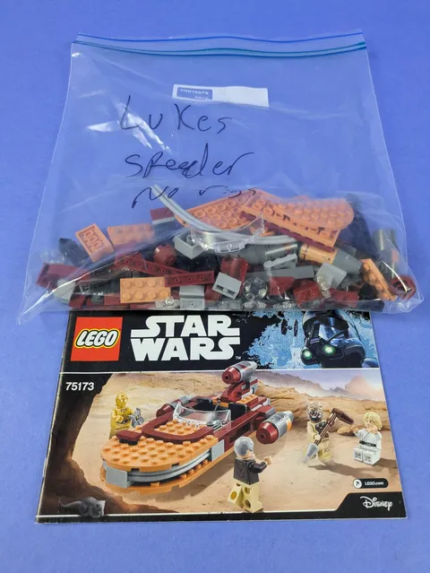 LEGO Star Wars Luke's Landspeeder 75173 Incomplete Set Pre-Owned