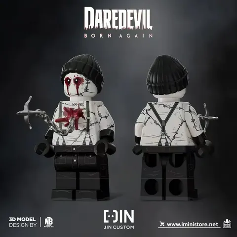 LEGO Marvel Jin Custom Daredevil Born Again Muse Pad Printed Minifigure NEW