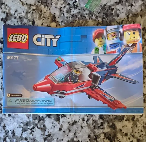 LEGO City 60177 Airshow Jet Complete Set w/ Instructions Manual 87 pcs