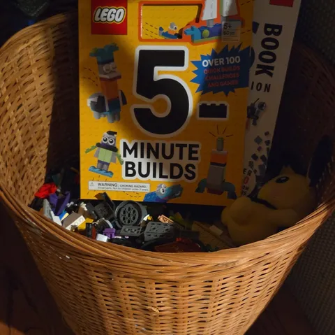 LEGO Bulk Lot Loose Bricks & Pieces w/ 5-Minute Builds Book, Boxed, 5+