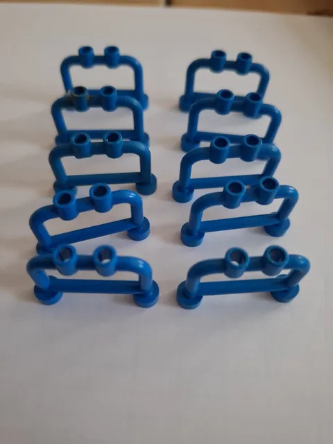No 330 10x Lego Fence 4083 Blue