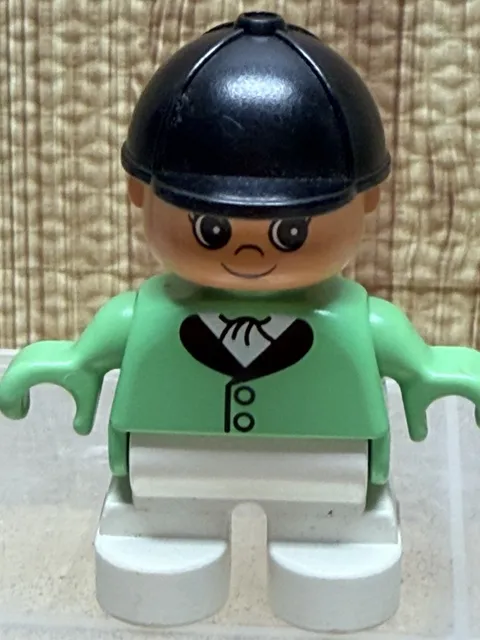 Lego Duplo Boy Toddler Child Horse Rider W/ Hat 1.75" Figure For Family Home