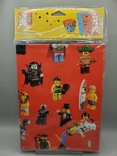 New Sealed LEGO Minifigure 30" x 59" Wrapping Paper & Gift Tags
