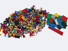 LEGO Bulk Lot 3.1 lbs Mixed Bricks Plates Parts Wheels Doors Vintage Variety