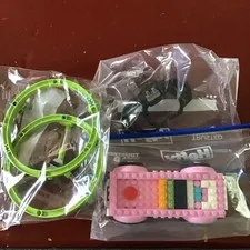 3 LEGO Lots of Multicolored Assembled Pieces of Various Building Sets EUC