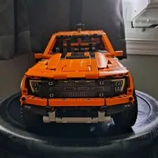 LEGO Technic Ford F-150 Raptor Vehicle Model, Orange/Black, Custom Printed