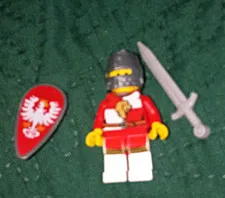LEGO Minifigure Knight w/ Sword & Shield, Plastic, Age 5+