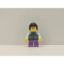 LEGO Holiday Minifigure Girl Flat Silver Jacket hol262 Winter Christmas New