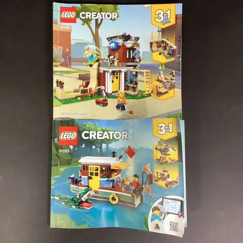 Lego Creator Manuals - 31081 Modular Skate House & 31093 Riverside Houseboat