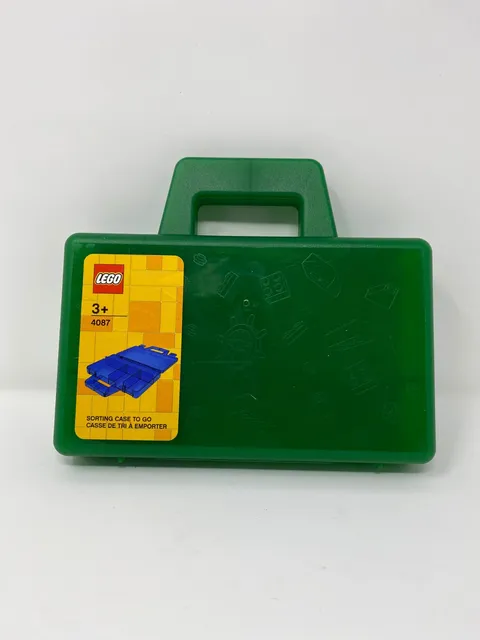 LEGO Sorting Box to Go Travel Case Organizing Dividers Green Travel Case