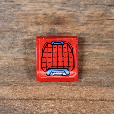 LEGO Red Slope 2x2x2/3 Blue and Silver Spider-Man Mech Shoulder Armor 15068pb286