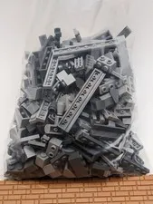 300pcs LEGO Small Gray Shades Bulk Lot Random Bricks Plates Detail Finishing