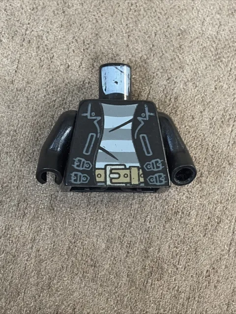 LEGO Minifig Torso Leather Jacket Belt Body Bandit Biker Ninjago Coat Two Arms