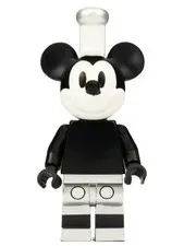 LEGO® Minifigure LEGO® Ideas idea049 Mickey Mouse Vintage Metallic Silver Shorts