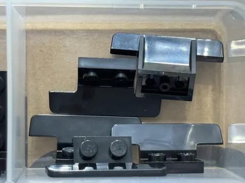 LEGO Parts - Black Vehicle, Spoiler 1 x 4 on 1 x 2 Base - No 30925 - QTY 5