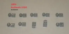 LEGO NEW 1x1 Light Bluish Grey Plate Clip Ring (10x) 4632575 Brick 4081