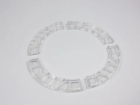 LEGO 4 Trans Clear 4x4 Smooth Macaroni Tiles Plates O1