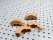 LEGO Lot of 4 Medium Nougat 1x3x2 Curved Top Bricks AY