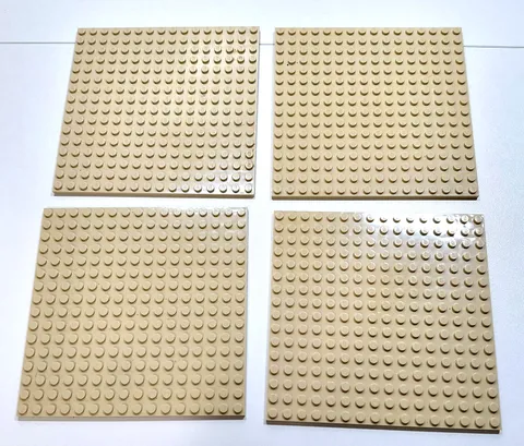 Lego Tan Baseplates 16x16 4pc Bulk Lot #91405 Star Wars Desert Indiana Jones
